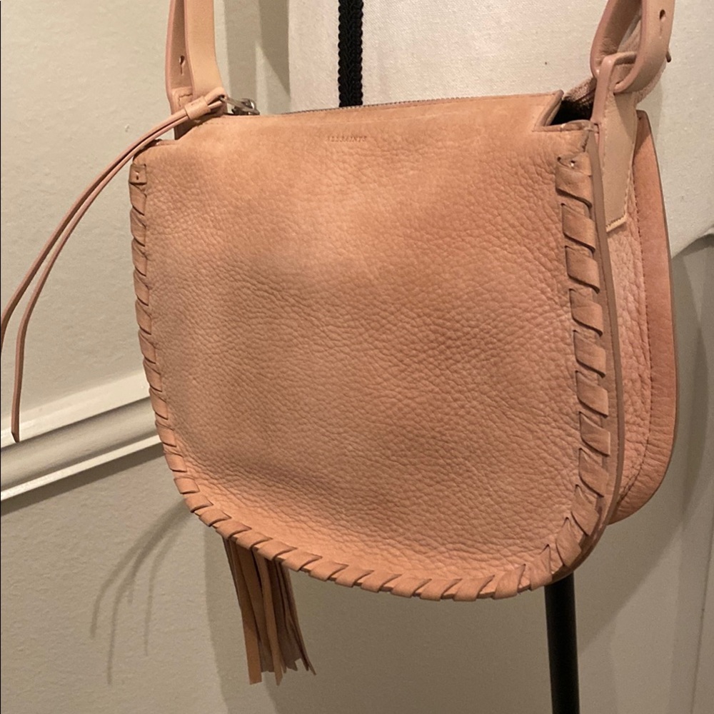 All Saints Tan w/Pinkish Hue Saddleback Leather Bag $329 FINAL 💲
